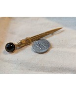 Donna Karan Gold Sword Black Stone Art Deco Inspired DKNY Pin Brooch - $66.33 CAD