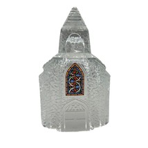 Pressed Glass Church Light Cover 1992 Avon Silent Night Christmas Village Decor - £8.30 GBP