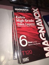 Lot of 4 Magnavox 6 Hour Extra High Quality Video Cassette SEALED VHS T120 - $23.66