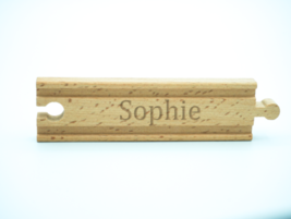 Personalised Birthday Gift for Sophie, Wooden Train Track Engraved with Her Name - £8.09 GBP