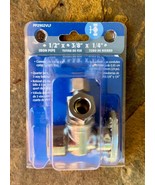 Plumb Pak PP2902VLF 3-Way Quarter Turn Stop Valve, 1/2 X 3/8 X 1/4 Compr... - $182.10 MXN