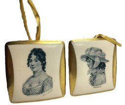 Dolley Madison Mrs John Jay Wall Plaque Porcelain Hanging Decor White Go... - $652.76 MXN