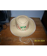 Vintage 50&#39;s Straw Cowboy Child Size Hat Nmint - $475.17 MXN