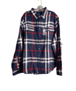 George Long Sleeve Super Soft Flannel Shirt 2Xl (50-52) Multicolored Nav... - £11.68 GBP