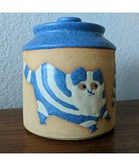 Studio Pottery Jar w/ Lid Barbara Patera Seattle WA Artist Potter 2 Cats... - £58.04 GBP