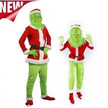  Christmas Santa Costume Suit, Green Big Monster Cosplay Costume Adult  - £46.19 GBP
