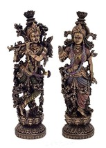 Radha Krishna Statue idol brass For Temple mandir Puja 15 inches height - £333.20 GBP