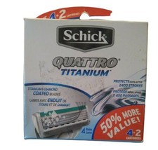 1 box Schick Quattro Titanium Razor Blade Refills for Men 6 Count - £10.89 GBP