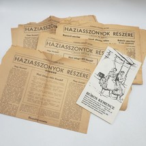 Vintage Lot of Hungarian Newspaper Clippings For Housewives Recipes etc - $35.83