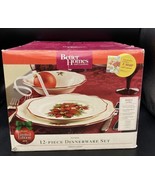 Better Homes And Gardens  Poinsettia 12 Piece Dinnerware Set Boxed - £38.53 GBP