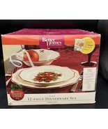 Better Homes And Gardens  Poinsettia 12 Piece Dinnerware Set Boxed - £36.62 GBP