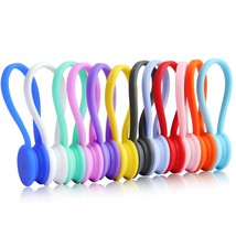 12 Pack Reusable Silicone Magnetic Cable Ties,Magnetic Cable Clips For Bundling  - £22.02 GBP