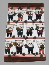 Kassafina LRG Adorable Kittens Cats in Clothes Holding Sunflowers HAND Towel - £11.98 GBP