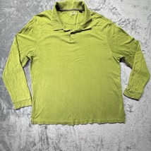 Tasso Elba Polo Shirt Mens XLarge Olive Green Long Sleeve Golf Golfer Ca... - $41.01 CAD