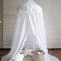Bed Canopy Round Dome, Chiffon Mosquito Net Indoor Outdoor Playing Readi... - £31.45 GBP