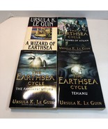 4 Ursula K Le Guin Books Lot Earthsea 1-4 Wizard Atuan Farthest Shore Te... - £27.25 GBP
