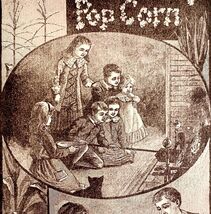 Children Making Popcorn 1892 Victorian Art Woodcut Printing Ephemera DWY10A - $12.90