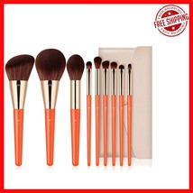 9-Piece Makeup Brush Set with Luxury PU Bag – Ideal Gift for Beauty Lovers - $614.05 MXN