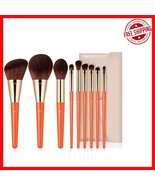 9-Piece Makeup Brush Set with Luxury PU Bag – Ideal Gift for Beauty Lovers - $609.43 MXN
