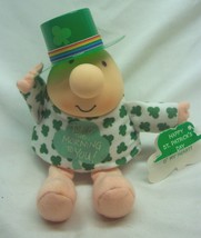 Vintage St. Patrick&#39;s Day Ziggy Top O&#39; The Morning 7&quot; Plush Stuffed Animal Toy - £13.70 GBP