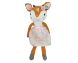 16" FARALLON PEANUTSHELL ORANGE + WHITE KNIT DEER DOE STUFFED ANIMAL PLU... - $28.50