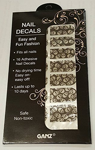 Halloween Nail Decals (Silver Skull) - $4.85