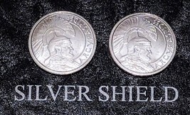 2 Silver Rounds  - 1/10 Argyraspides  2014 - Rare Silver Shield - £18.38 GBP