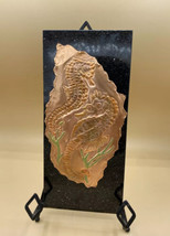 Art Marble Slab Tile Hammered Copper Sealife Seahorses Decor Tile 12” X ... - £29.31 GBP