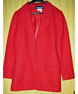 Women s Sag Harbor 100% Wool Red Jacket Blazer Fully Lined Size 12 vintage - €12,76 EUR