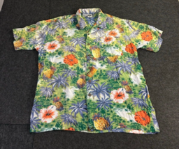 Kennington LTD Shirt Men&#39;s Large Hawaiian Short Sleeved Button Down Floral - £13.97 GBP