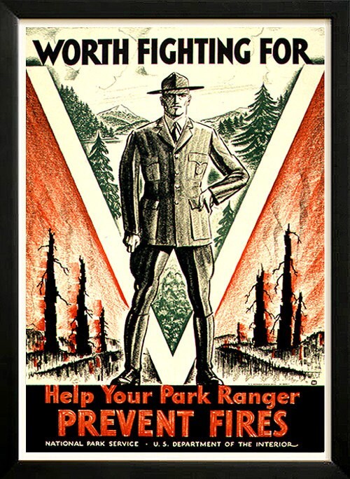 National Park Rangers 1930s Custom Framed Print A+ Quality - $52.00