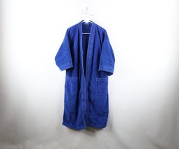 Vtg 60s 70s Brooks Brothers Mens OSFA Faded Terry Cloth Bath Robe Blue C... - £54.54 GBP