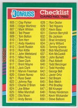 M) 1991 Donruss Baseball Trading Card - Checklist #760 - £1.54 GBP