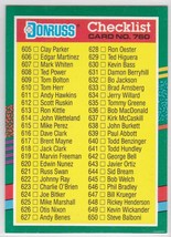 M) 1991 Donruss Baseball Trading Card - Checklist #760 - $1.97