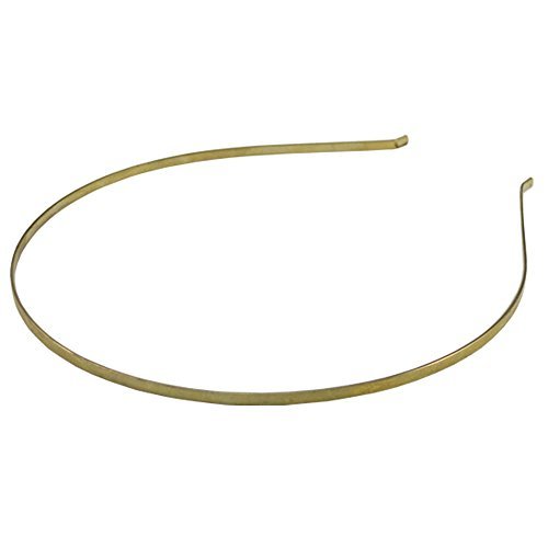 Bluemoona 10 PCS - 3MM 1/8" DIY Metal Headbands Hair Band Girls Hair Clips (Gold