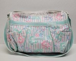 Vintage Carters White Blue Pink Green Teddy Bear Baby Vinyl Diaper Bag -... - $103.85