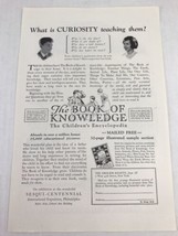 1926 Vintage Print Ad The Book Of Knowledge Encyclopedia - £7.77 GBP