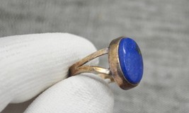 Vintage silver ring 925 with natural lazurite stone - £11.18 GBP