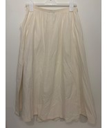 Vintage HARI A-Line Skirt Natural American Cotton Elastic Waist Size L U... - $284.91 MXN