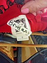 RED DRESS WITH BLACK LACE SIZE 4 image 4