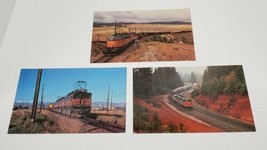 3 Vtg Rail Card Kodachrome Railroad Train Large Postcard Lot 1970&#39;s USA ... - £18.94 GBP