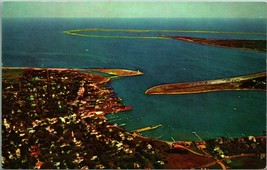 Martha&#39;s Vineyard Island Aerial View Edgartown MA UNP Unused Chrome Postcard F1 - £2.10 GBP