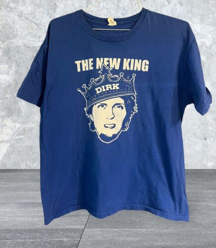 Anvil Dirk The New King Mens XL Blue Shirt 2011 NBA Champions Vintage - £21.08 GBP