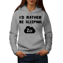 Wellcoda Rather Be Sleeping Womens Hoodie, Funny Casual Hooded Sweatshirt - £29.11 GBP