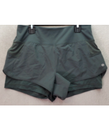 Layer 8 Active Shorts Women&#39;s S Gray Green Lined Qwick Dry Stretch Elast... - $18.82