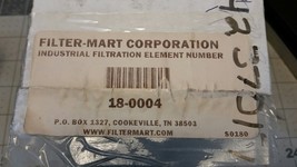 FILTER-MART Coalescer Air 18-0004, Filter 14&quot; OAL, 0.9 Micron - $38.42