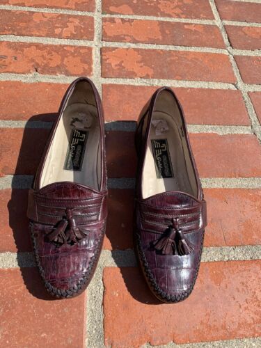 Ennesi da Uomo Marrone Originale Alligator Mocassini Abito Scarpe Misura... - $123.79