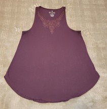 Aeropostale Soft And Sexy  Embroidered Brown Tank M - $4.79