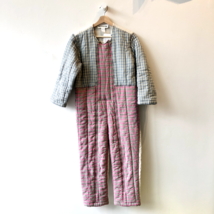 S - Caron Callahan $495 Ace Quilted Plaid Combo Jumpsuit 0612SL - $200.00