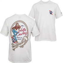 Pabst Blue Ribbon Hello Cowboy! Front and Back Print T-Shirt Red - £30.35 GBP+